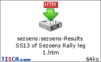 sezoens : sezoens-Results SS13 of Sezoens Rally leg 1.htm