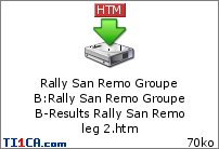 Rally San Remo Groupe B : Rally San Remo Groupe B-Results Rally San Remo leg 2.htm