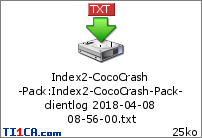 Index2-CocoCrash-Pack : Index2-CocoCrash-Pack-clientlog 2018-04-08 08-56-00.txt