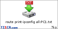 route print-ipconfig all : PC1.txt