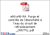 e90 : e90-RA  Purge et contrôle de l'étanchéité à l'eau du circuit de refroidissement _(M57TU,.pdf