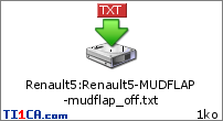 Renault5 : Renault5-MUDFLAP-mudflap_off.txt