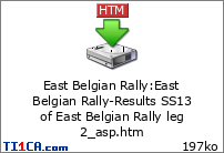 East Belgian Rally : East Belgian Rally-Results SS13 of East Belgian Rally leg 2_asp.htm