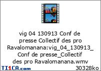 vig 04 130913 Conf de presse Collectif des pro Ravalomanana