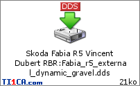 Skoda Fabia R5 Vincent Dubert RBR : Fabia_r5_external_dynamic_gravel.dds