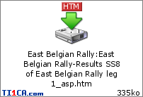 East Belgian Rally : East Belgian Rally-Results SS8 of East Belgian Rally leg 1_asp.htm
