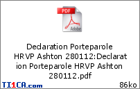 Declaration Porteparole HRVP Ashton 280112