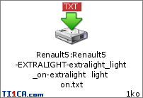 Renault5 : Renault5-EXTRALIGHT-extralight_light_on-extralight  light on.txt