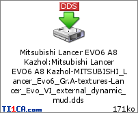 Mitsubishi Lancer EVO6 A8 Kazhol : Mitsubishi Lancer EVO6 A8 Kazhol-MITSUBISHI_Lancer_Evo6_Gr.A-textures-Lancer_Evo_VI_external_dynamic_mud.dds