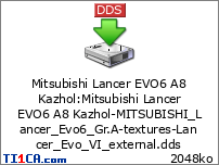 Mitsubishi Lancer EVO6 A8 Kazhol : Mitsubishi Lancer EVO6 A8 Kazhol-MITSUBISHI_Lancer_Evo6_Gr.A-textures-Lancer_Evo_VI_external.dds