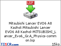Mitsubishi Lancer EVO6 A8 Kazhol : Mitsubishi Lancer EVO6 A8 Kazhol-MITSUBISHI_Lancer_Evo6_Gr.A_Physics-common.lsp