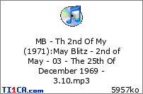 MB - Th 2nd Of My (1971) : May Blitz - 2nd of May - 03 - The 25th Of December 1969 - 3.10.mp3