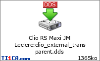Clio RS Maxi JM Leclerc : clio_external_transparent.dds