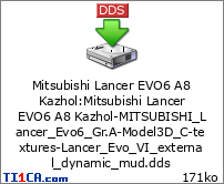 Mitsubishi Lancer EVO6 A8 Kazhol : Mitsubishi Lancer EVO6 A8 Kazhol-MITSUBISHI_Lancer_Evo6_Gr.A-Model3D_C-textures-Lancer_Evo_VI_external_dynamic_mud.dds