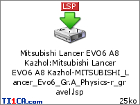 Mitsubishi Lancer EVO6 A8 Kazhol : Mitsubishi Lancer EVO6 A8 Kazhol-MITSUBISHI_Lancer_Evo6_Gr.A_Physics-r_gravel.lsp