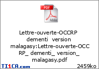 Lettre-ouverte-OCCRP  dementi  version  malagasy