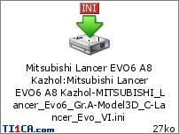 Mitsubishi Lancer EVO6 A8 Kazhol : Mitsubishi Lancer EVO6 A8 Kazhol-MITSUBISHI_Lancer_Evo6_Gr.A-Model3D_C-Lancer_Evo_VI.ini