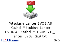 Mitsubishi Lancer EVO6 A8 Kazhol : Mitsubishi Lancer EVO6 A8 Kazhol-MITSUBISHI_Lancer_Evo6_Gr.A.txt