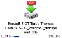 Renault 5 GT Turbo Thomas CARON : 5GTT_external_transparent.dds